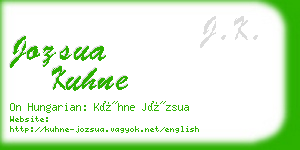 jozsua kuhne business card